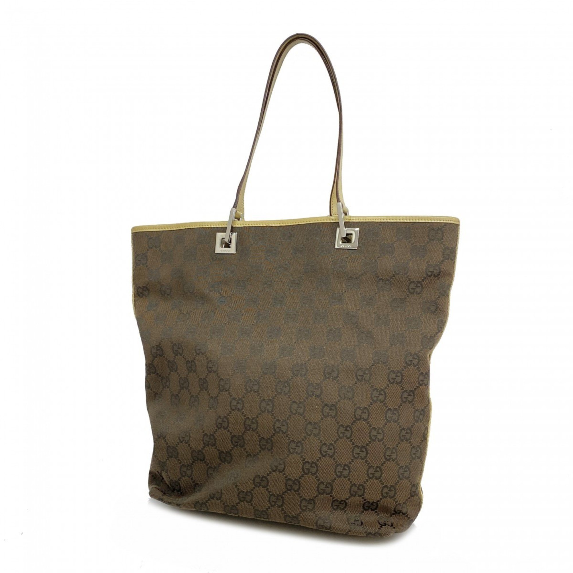 Gucci Tote Bag GG Canvas 31243 Brown Beige Women's