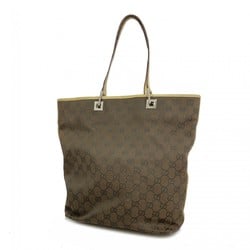 Gucci Tote Bag GG Canvas 31243 Brown Beige Women's