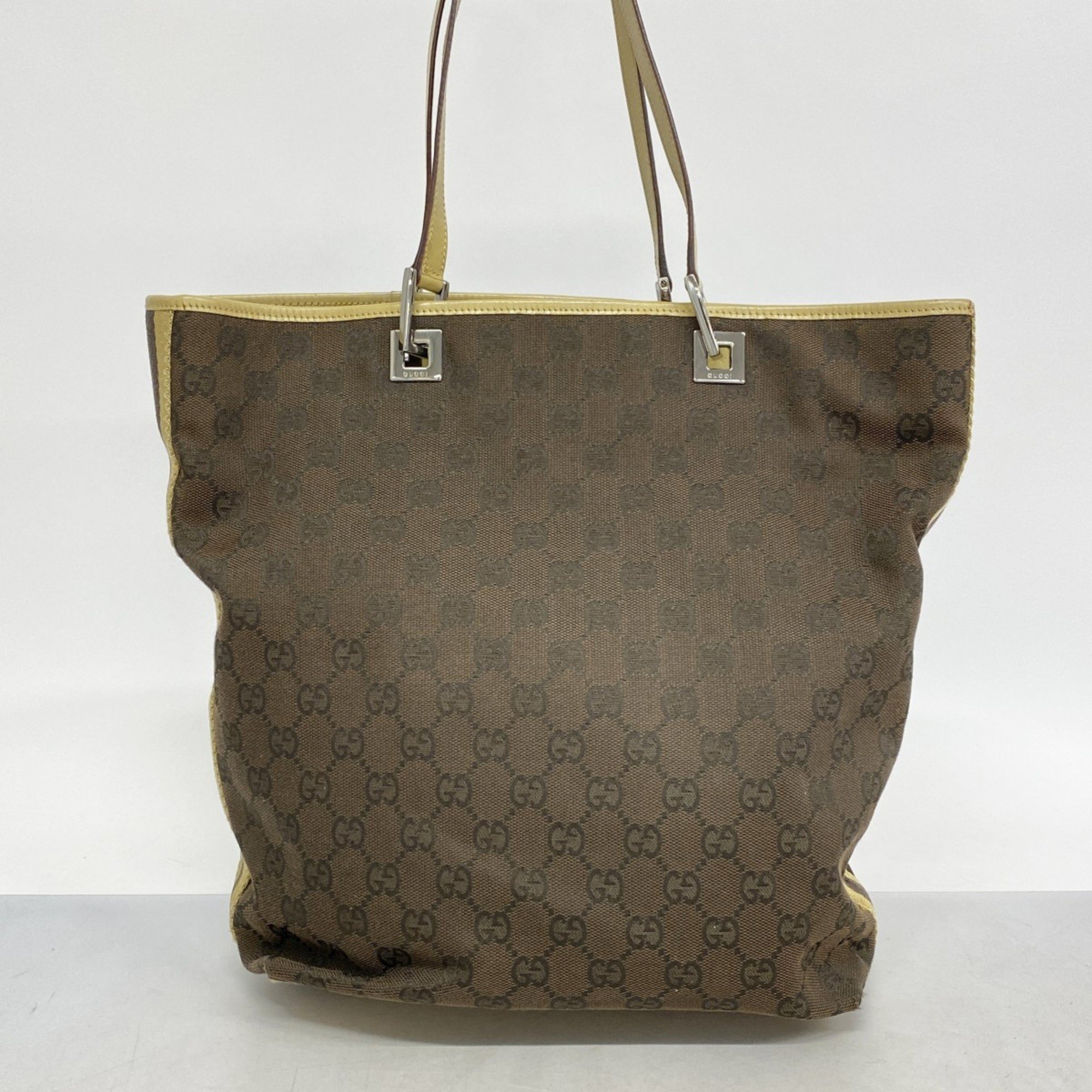 Gucci Tote Bag GG Canvas 31243 Brown Beige Women's