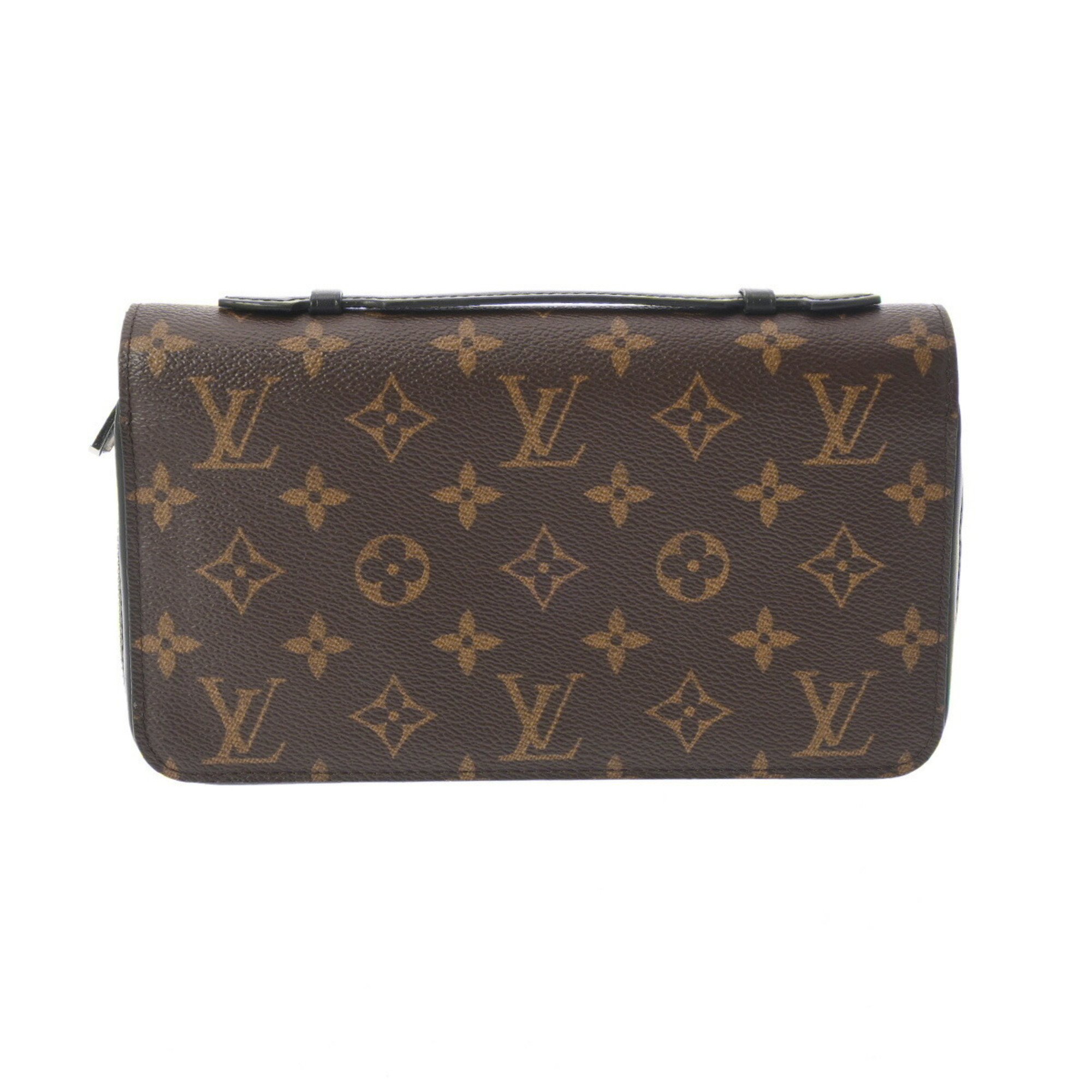 LOUIS VUITTON Louis Vuitton Monogram Macassar Zippy XL Brown M61506 Men's Long Wallet