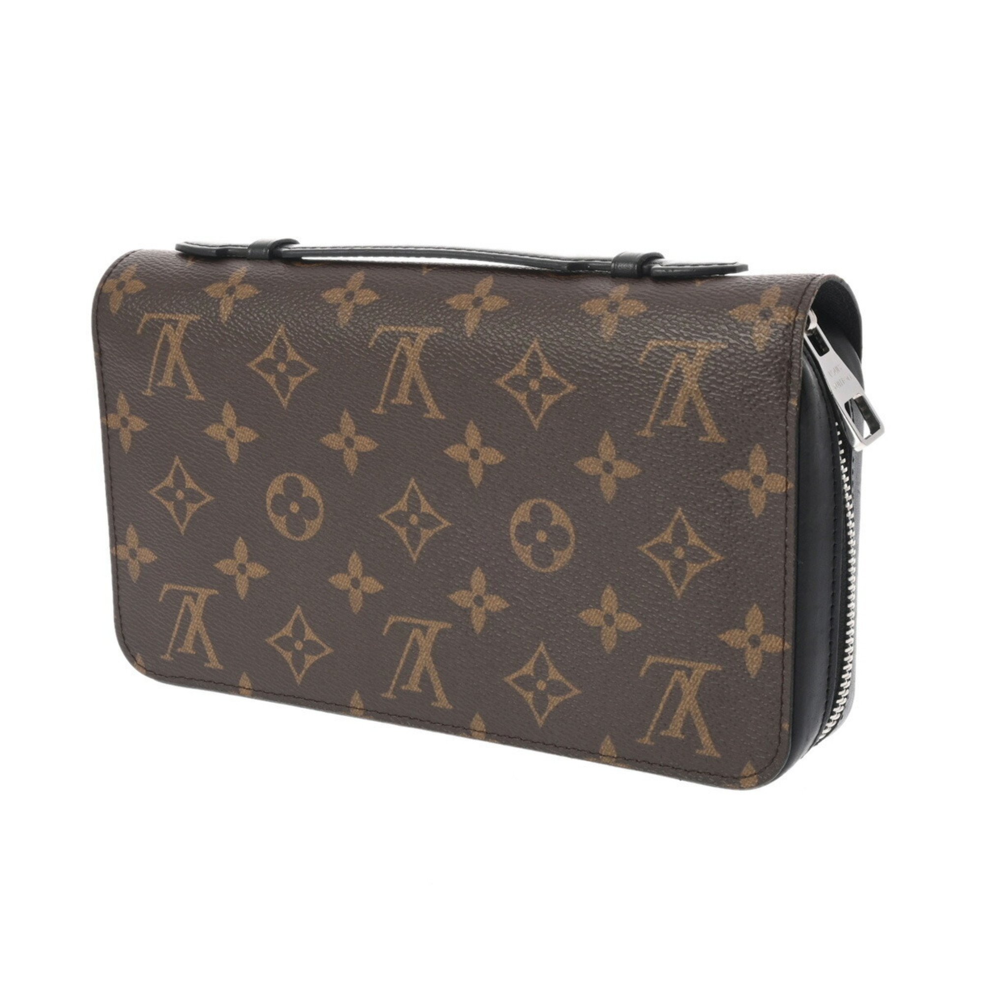 LOUIS VUITTON Louis Vuitton Monogram Macassar Zippy XL Brown M61506 Men's Long Wallet