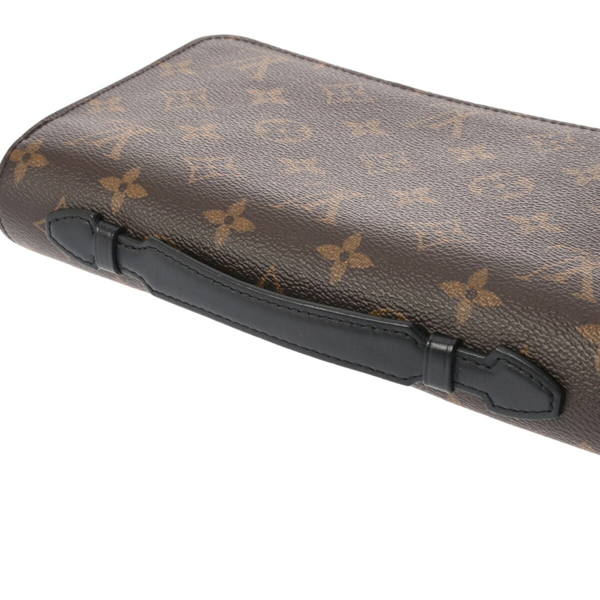 LOUIS VUITTON Louis Vuitton Monogram Macassar Zippy XL Brown M61506 Men's Long Wallet