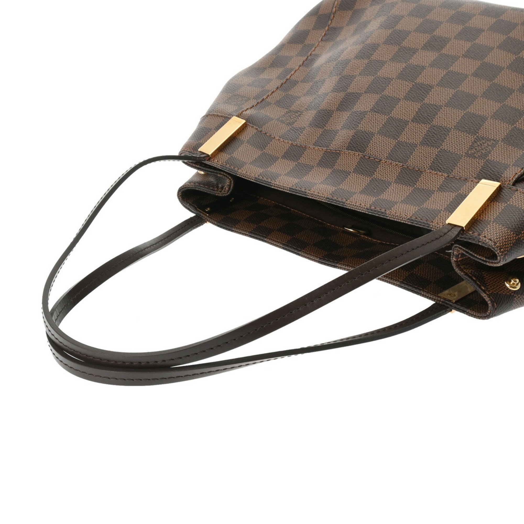 LOUIS VUITTON Damier Marble PM Brown N41215 Women's Canvas Handbag