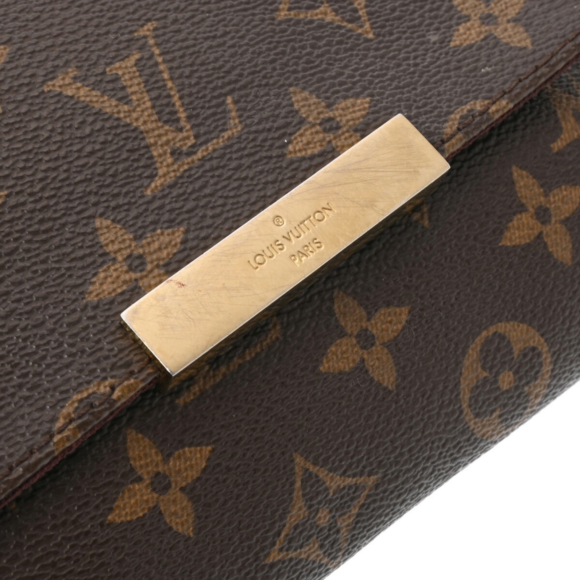 LOUIS VUITTON Louis Vuitton Monogram Favorite MM Brown M40718 Women's Canvas Shoulder Bag