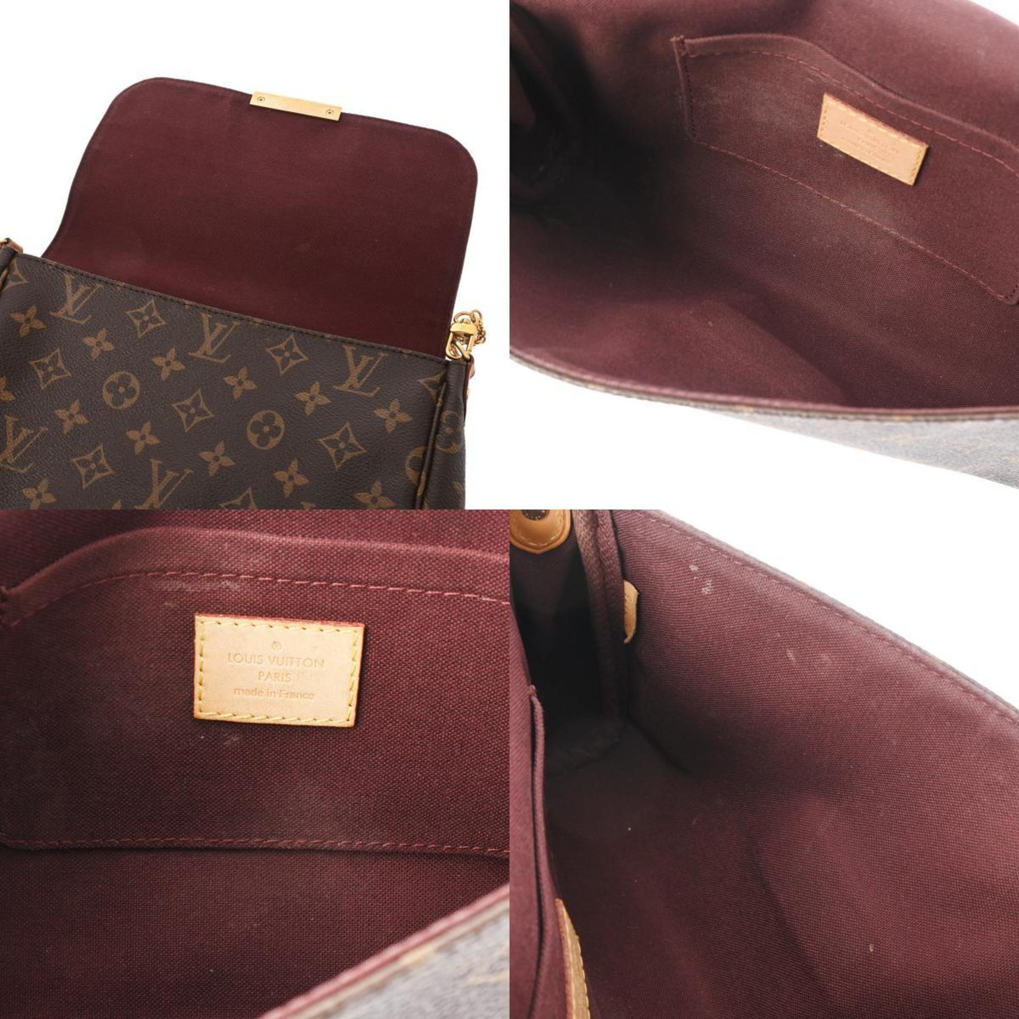 LOUIS VUITTON Louis Vuitton Monogram Favorite MM Brown M40718 Women's Canvas Shoulder Bag