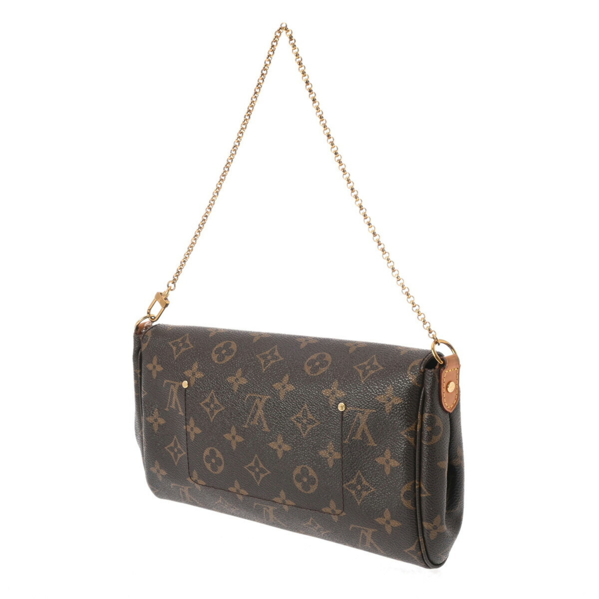 LOUIS VUITTON Louis Vuitton Monogram Favorite MM Brown M40718 Women's Canvas Shoulder Bag