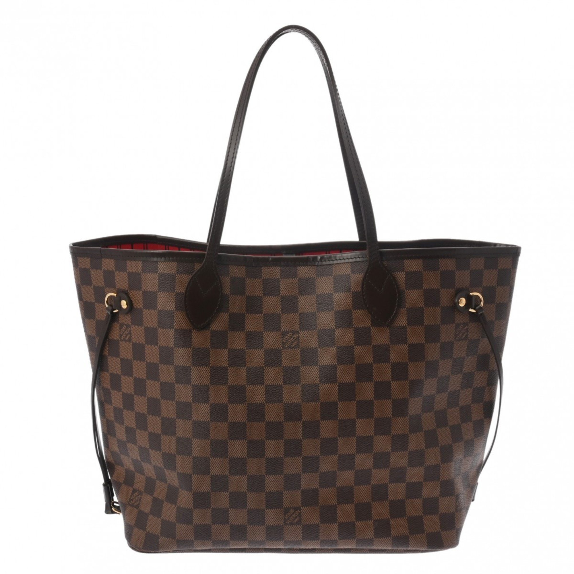 LOUIS VUITTON Damier Neverfull MM Brown N51105 Women's Canvas Tote Bag