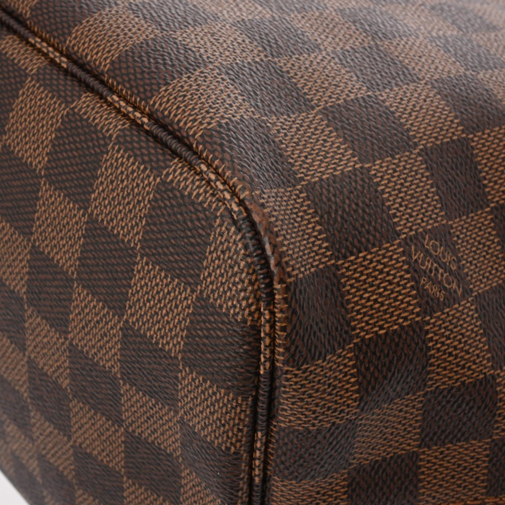 LOUIS VUITTON Damier Neverfull MM Brown N51105 Women's Canvas Tote Bag