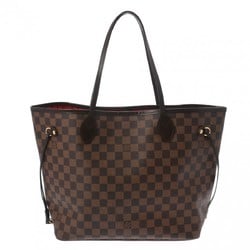 LOUIS VUITTON Damier Neverfull MM Brown N51105 Women's Canvas Tote Bag