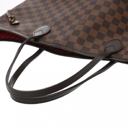 LOUIS VUITTON Damier Neverfull MM Brown N51105 Women's Canvas Tote Bag