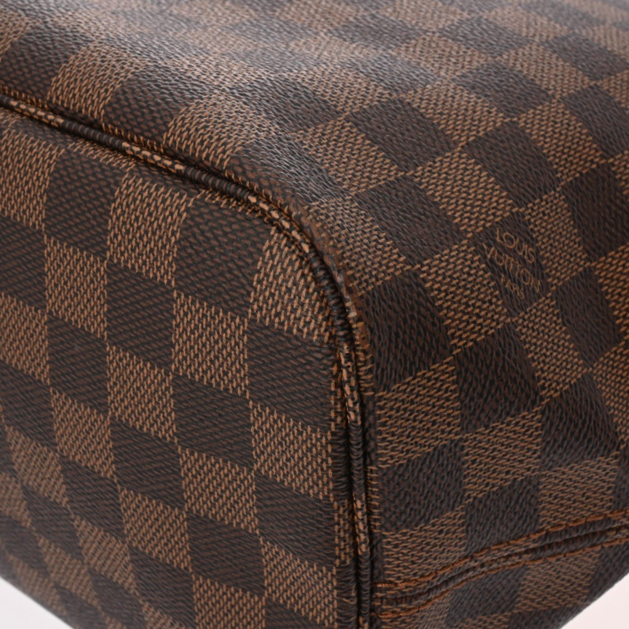 LOUIS VUITTON Damier Neverfull MM Brown N51105 Women's Canvas Tote Bag