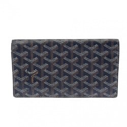 GOYARD Richelieu Herringbone Navy Unisex PVC/Leather Long Wallet