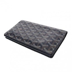 GOYARD Richelieu Herringbone Navy Unisex PVC/Leather Long Wallet