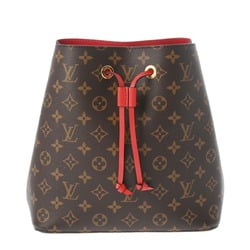 LOUIS VUITTON Louis Vuitton Monogram NeoNoe Brown/Coquelicot M43985 Women's Canvas Shoulder Bag