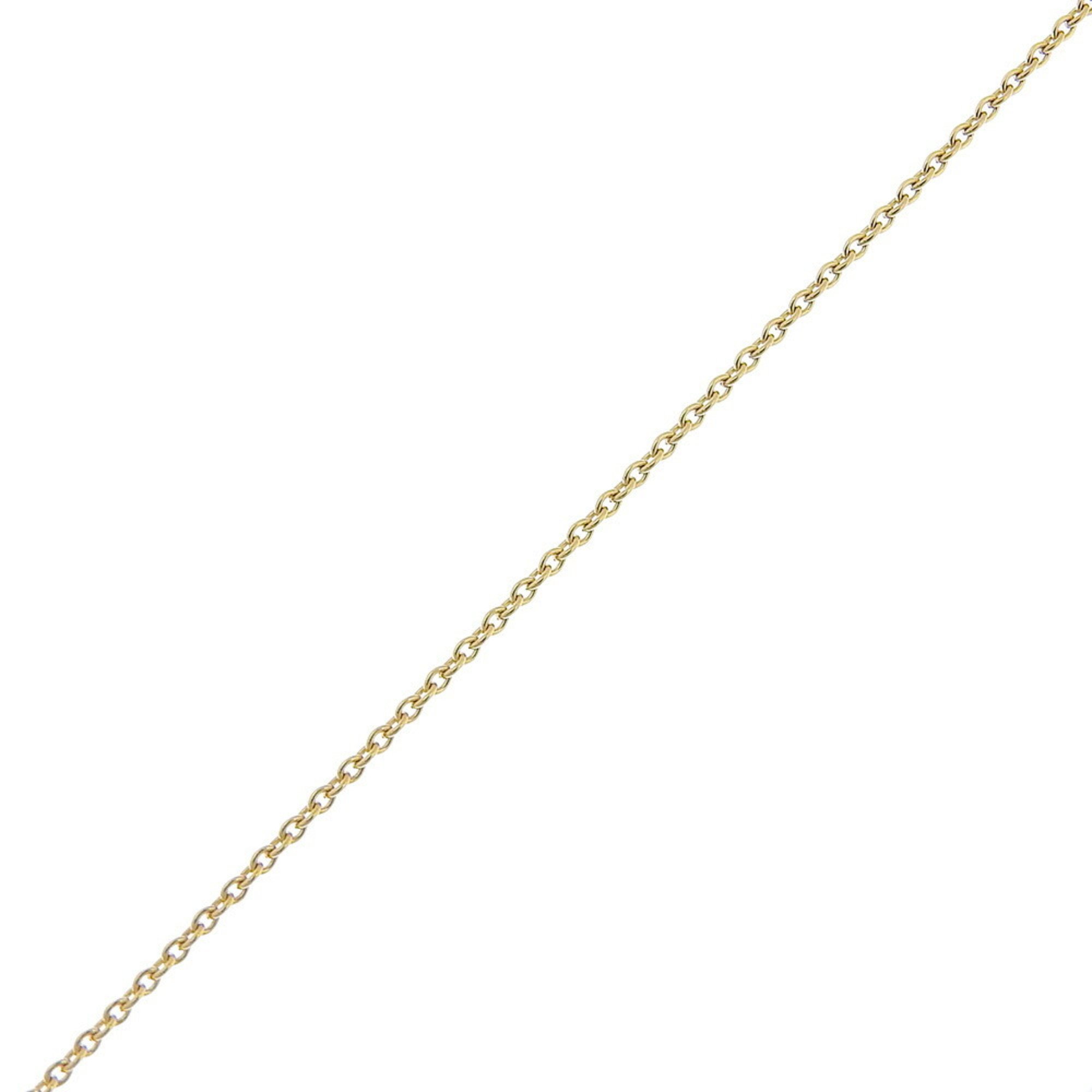 Tiffany TIFFANY&Co. Heart Necklace Elsa Peretti K18 Yellow Gold Approx. 4.9g Open Women's