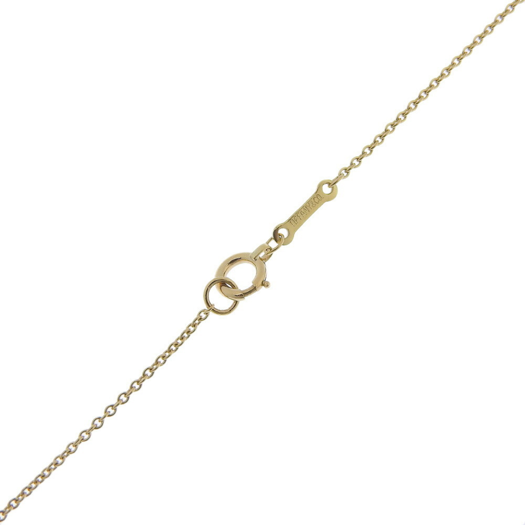 Tiffany TIFFANY&Co. Heart Necklace Elsa Peretti K18 Yellow Gold Approx. 4.9g Open Women's