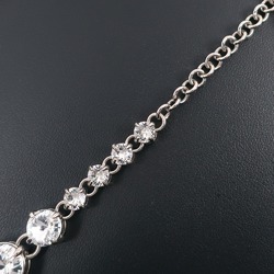 Miu Miu Miu Chandelier Necklace Choker 5JC195 Crystal Silver Approx. 100g Women's