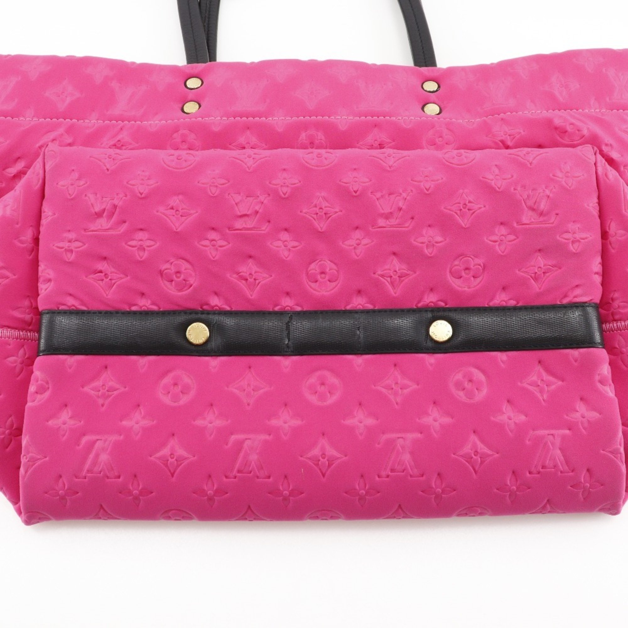 Louis Vuitton LOUIS VUITTON Scuba MM Tote Bag 2009 Cruise Line M92802 x Microfiber Fuchsia 2008 Pink RC4058 Women's