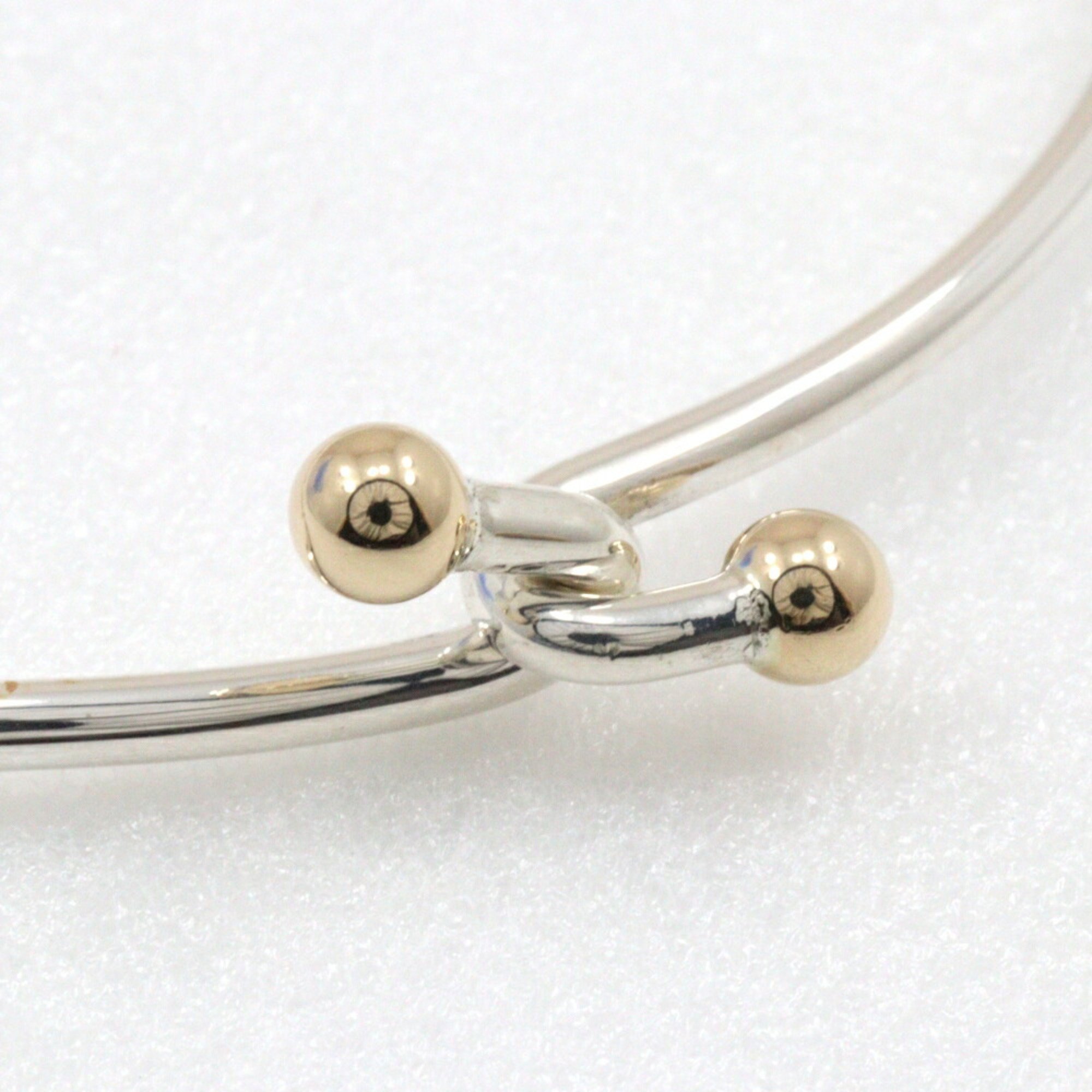 Tiffany TIFFANY&Co. Hook & Eye Bangle Silver 925 x K14 Yellow Gold Approx. 6.5g Women's