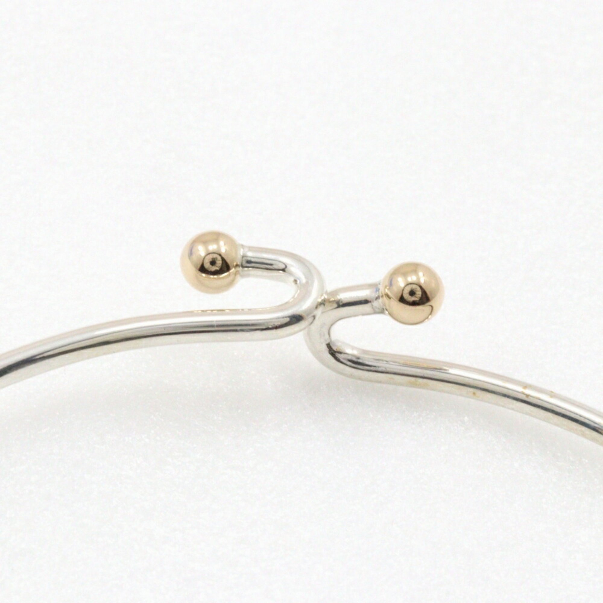 Tiffany TIFFANY&Co. Hook & Eye Bangle Silver 925 x K14 Yellow Gold Approx. 6.5g Women's