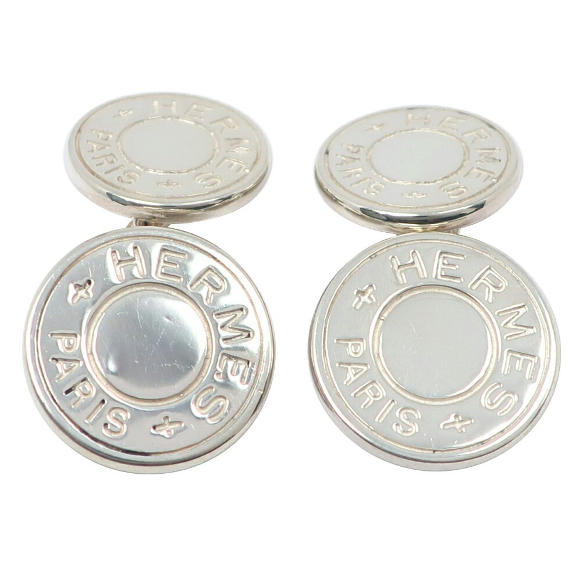 HERMES Serie Cufflinks Silver 925 Men's