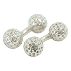 HERMES Golf ball cufflinks Silver 925 Men's