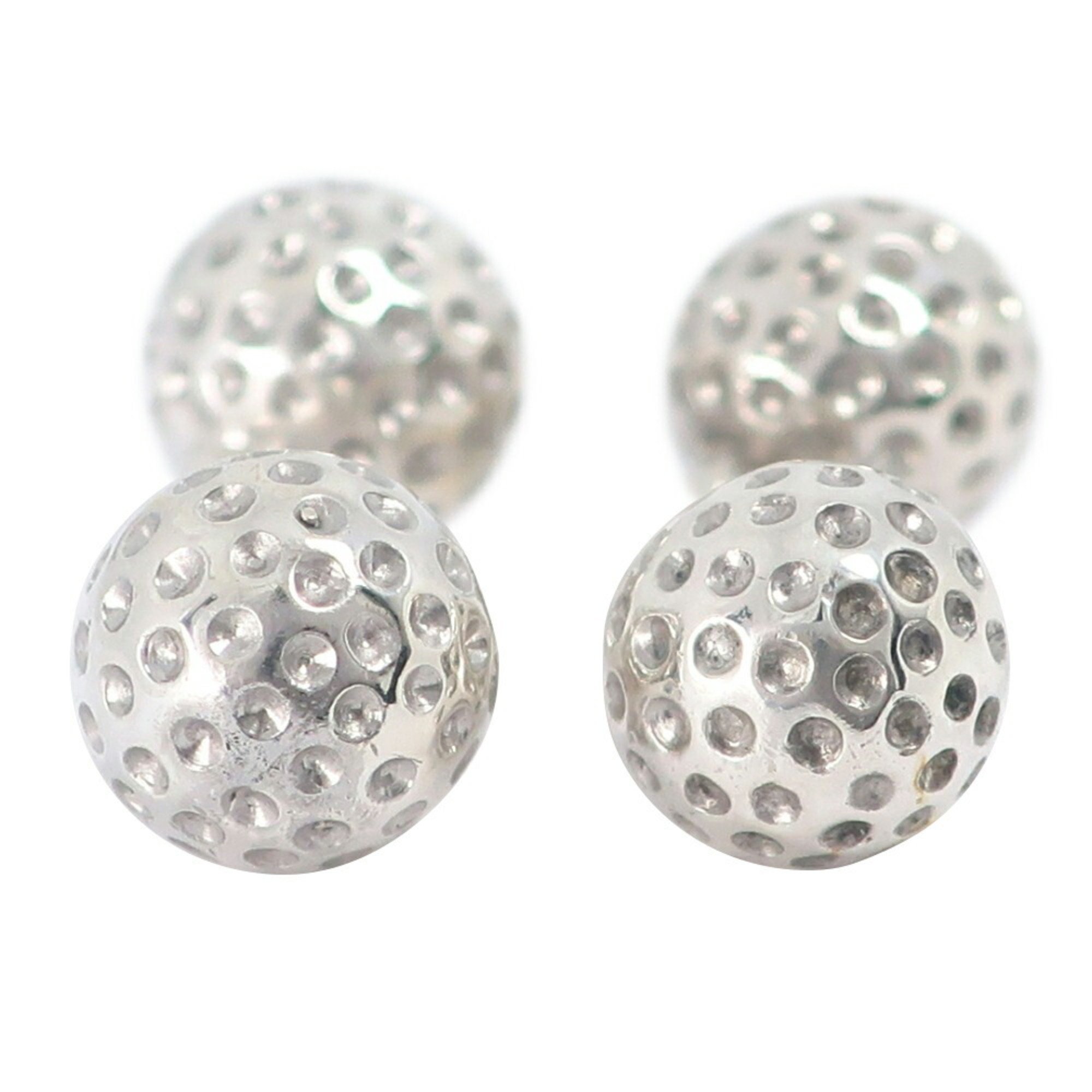 HERMES Golf ball cufflinks Silver 925 Men's