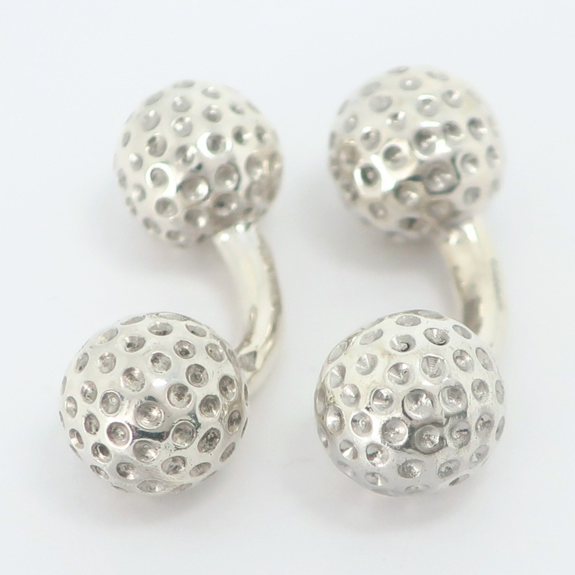 HERMES Golf ball cufflinks Silver 925 Men's