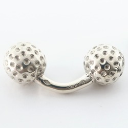 HERMES Golf ball cufflinks Silver 925 Men's