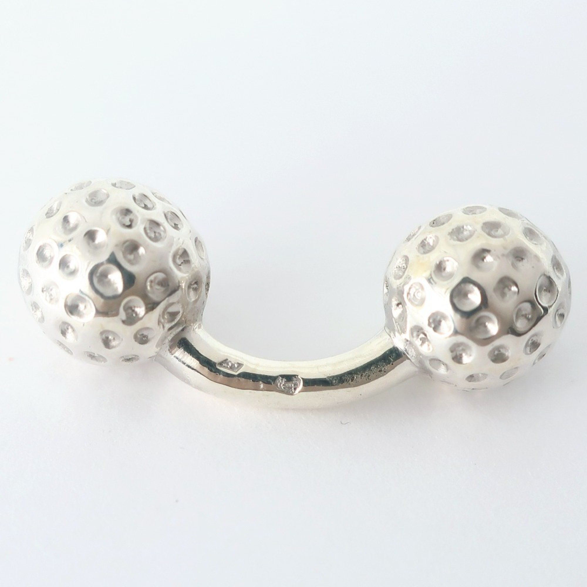 HERMES Golf ball cufflinks Silver 925 Men's