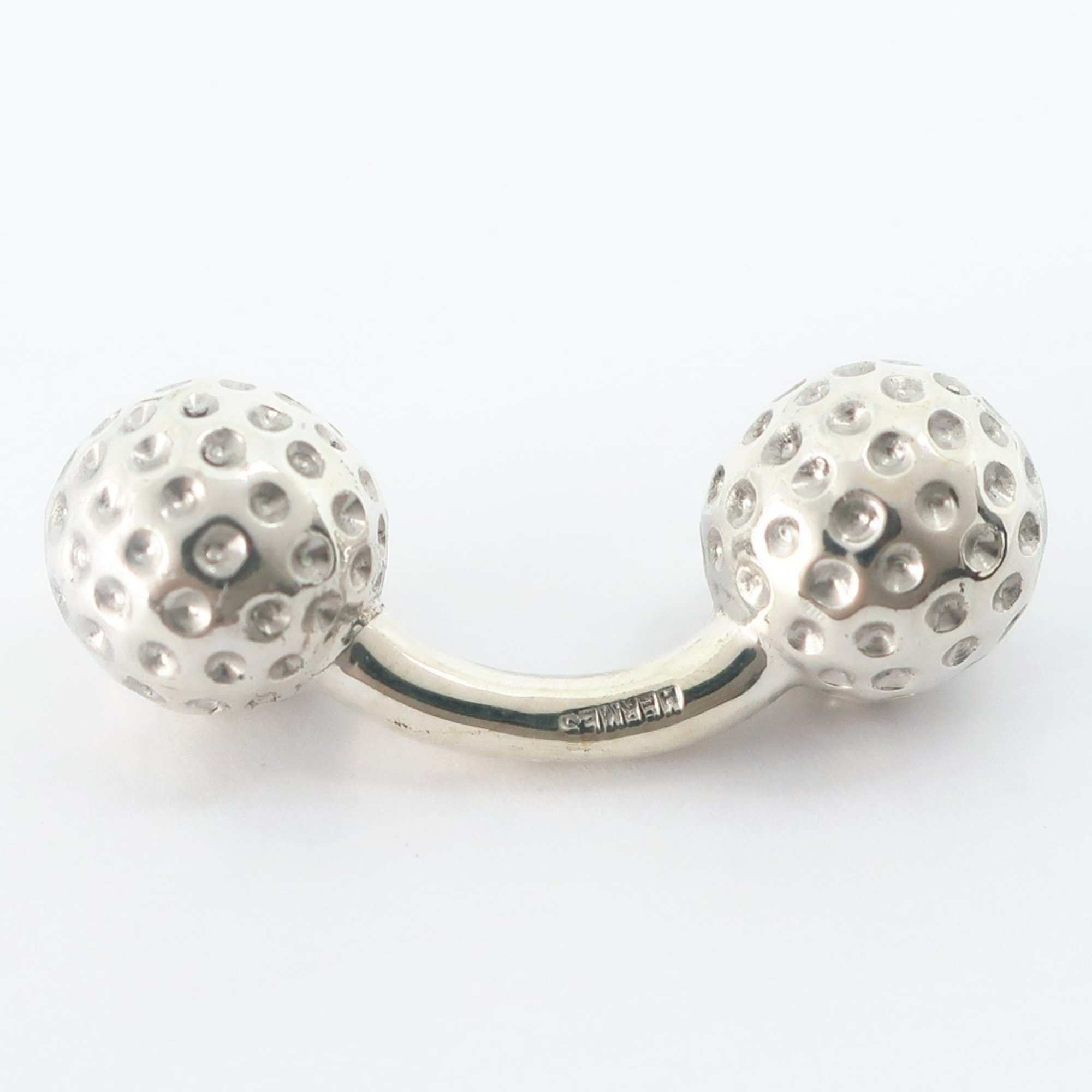 HERMES Golf ball cufflinks Silver 925 Men's