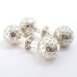 Hermes HERMES H Cufflinks Ball Silver 925 logo Men's