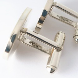 Tiffany & Co. Oval Cufflinks Silver 925 x K18 Yellow Gold Men's