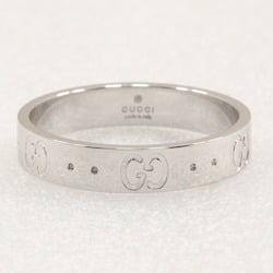 Gucci Icon Ring Size 17 Ring/Finger K18 White Gold Approx. 4.3g Men's