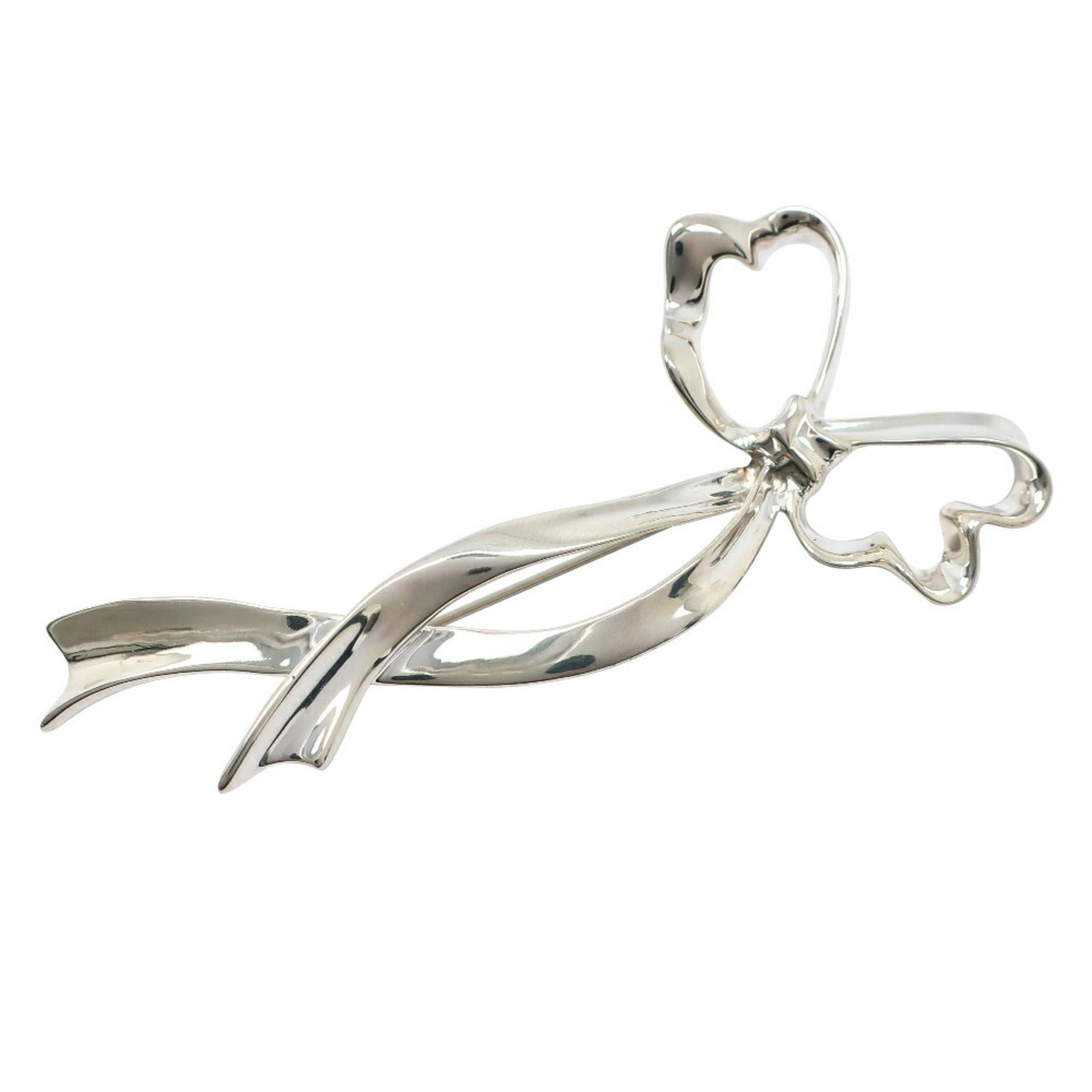 Tiffany TIFFANY&Co. Ribbon Brooch Silver 925 Approx. 13.7g Ladies