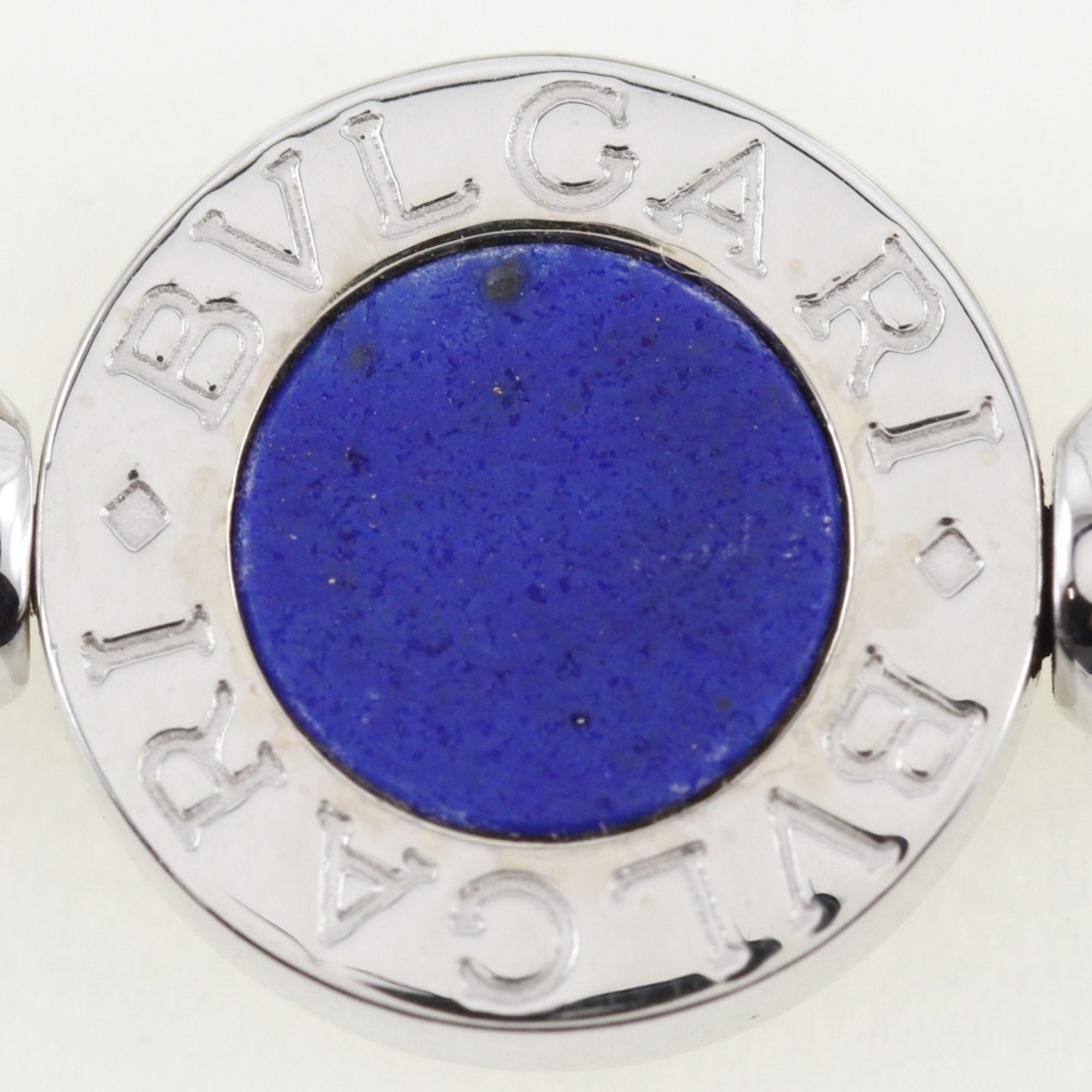 BVLGARI Lapis Lazuli Ring Size 9 K18 White Gold x Approx. 6.0g Ladies