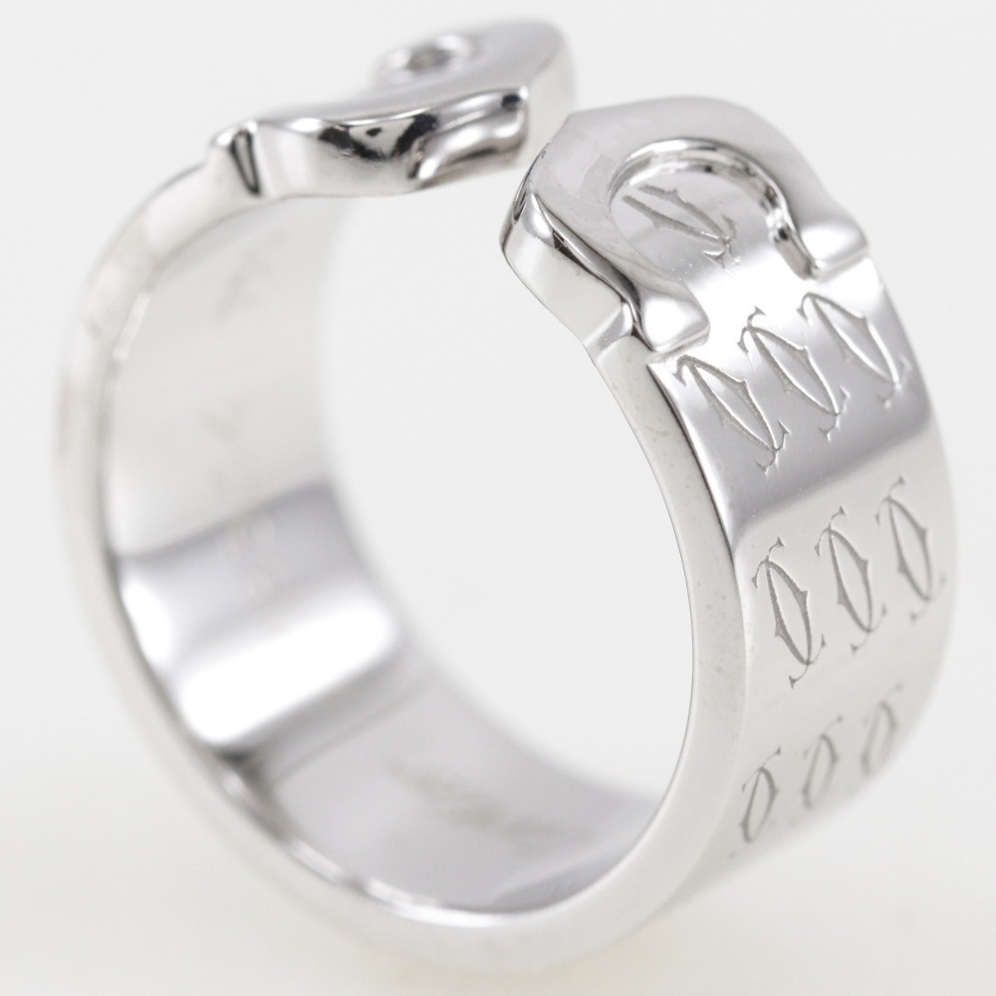 Cartier CARTIER C2 size 11 ring, 2000 Xmas limited edition, K18 white gold, approx. 11.0g, for women