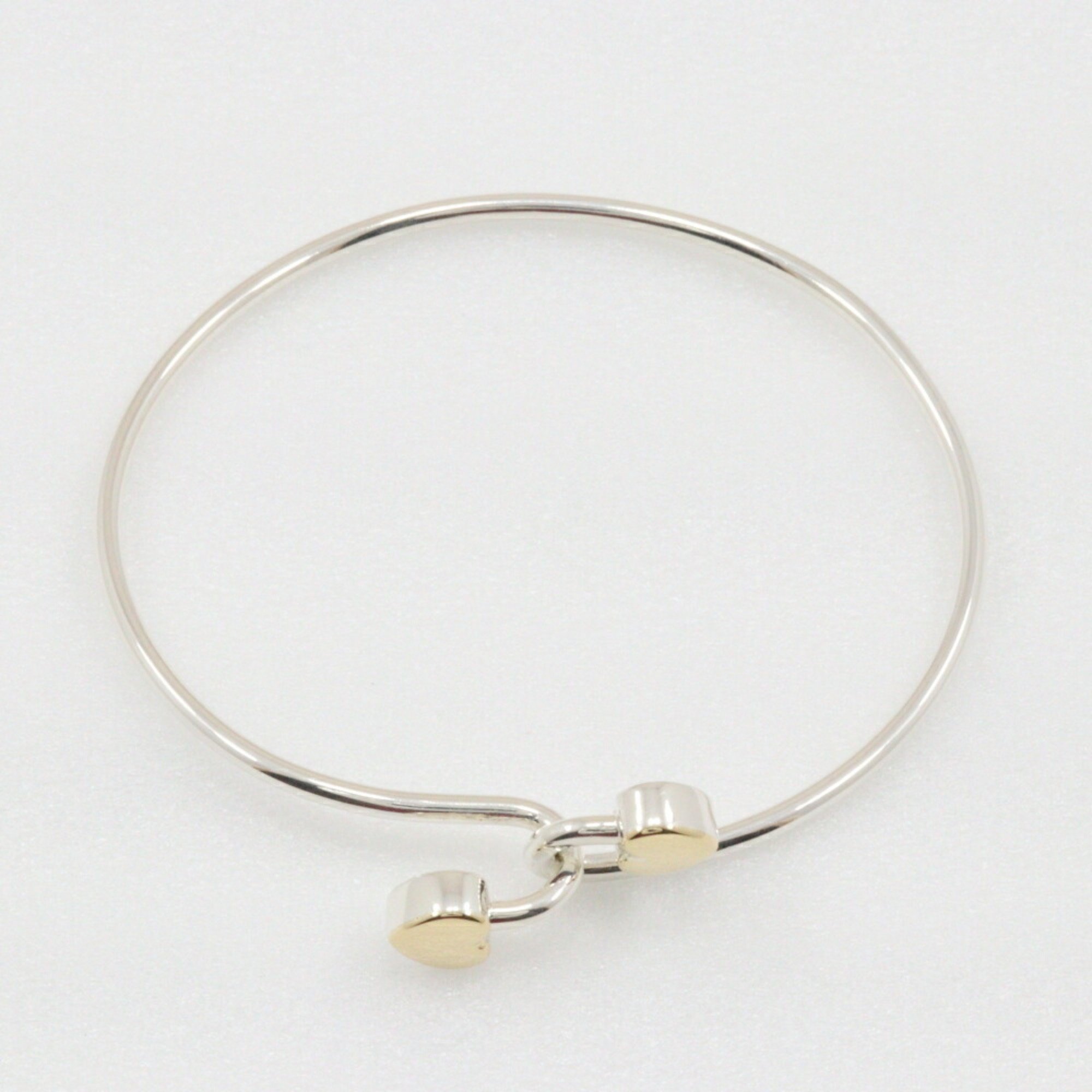 Tiffany & Co. Heart Bangle, 925 Silver x 18K Yellow Gold, approx. 8.7g, Heart, Women's, I213023178