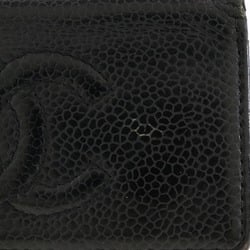 Chanel CHANEL Coco Mark Key Case Caviar Skin Black Snap Button COCO Women's