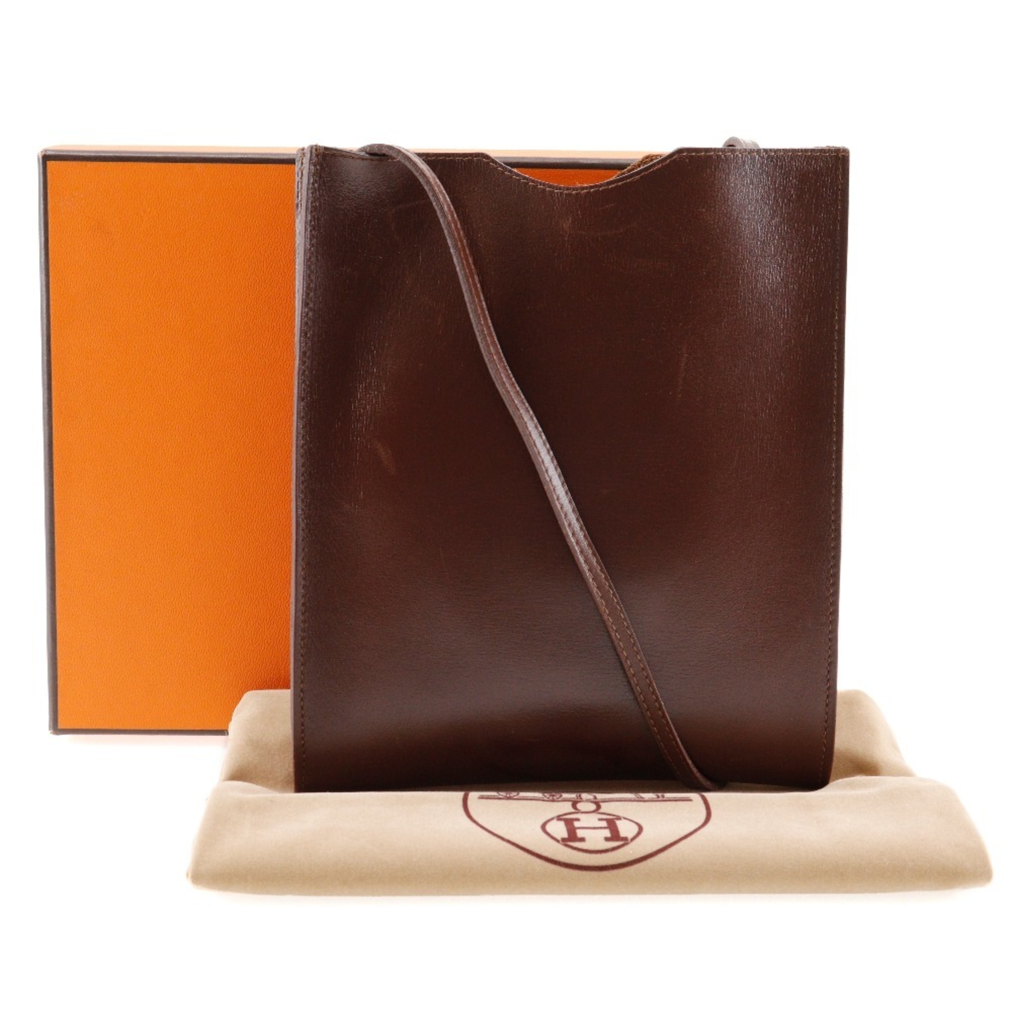 Hermes HERMES Omenitu shoulder bag calf brown unisex