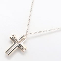 Tiffany TIFFANY&Co. Tenderness Heart Cross Necklace Paloma Picasso Silver 925 Approx. 3.4g Women's