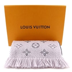 Louis Vuitton Escalpe Mania Scarf Wool x Silk Gris Perle 2018 Gray GM0168 Escalp Logo Unisex