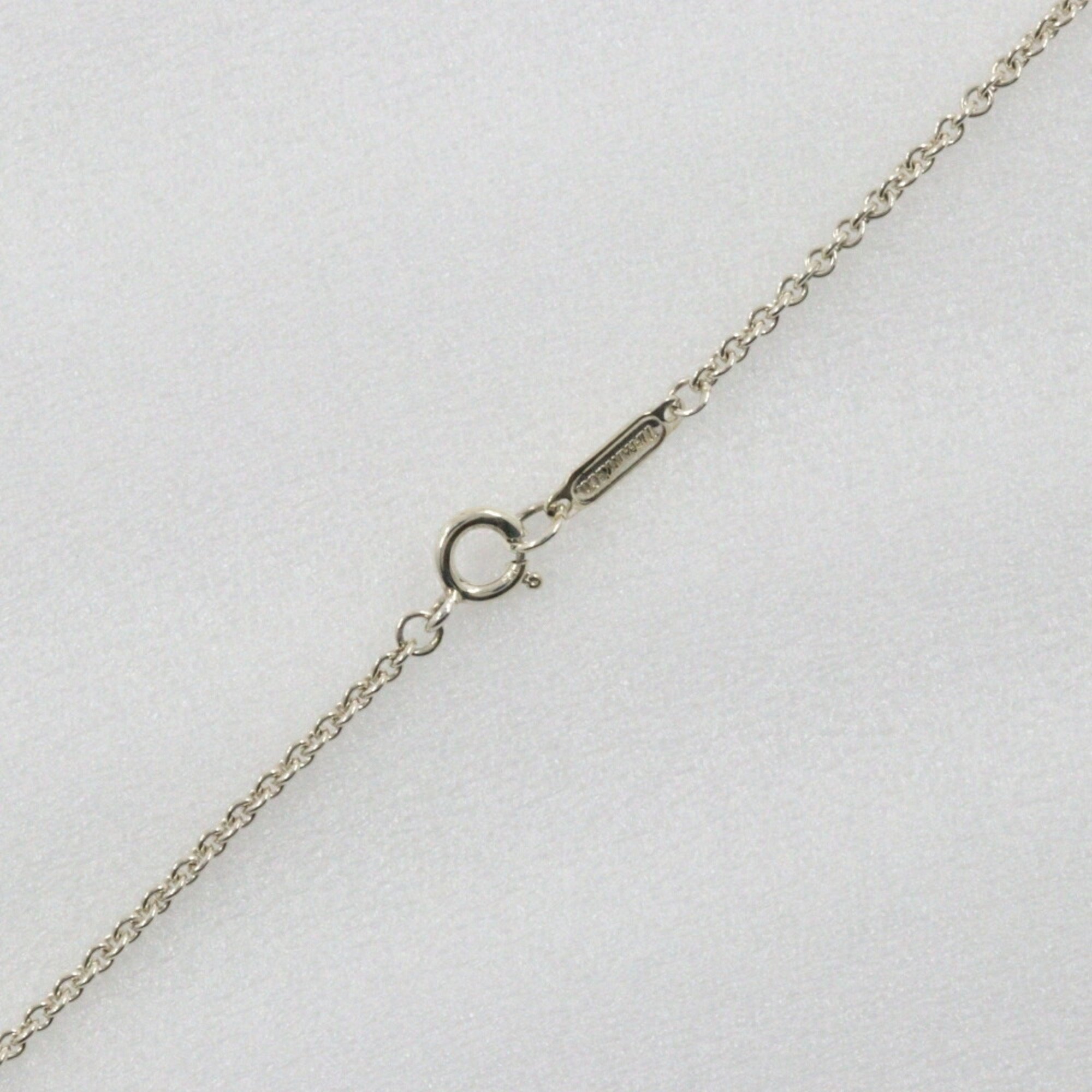 Tiffany TIFFANY&Co. Heart ribbon necklace Silver 925 x K18 yellow gold Approx. 6.2g Ladies