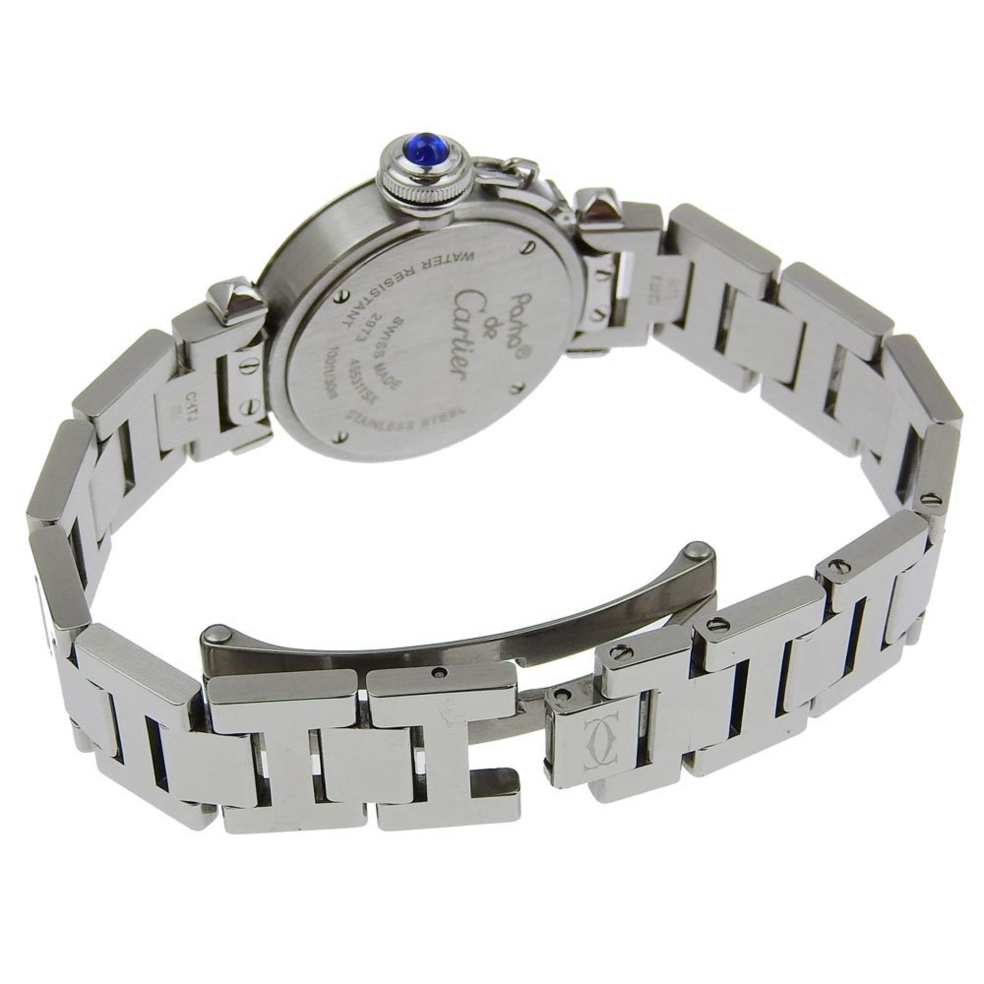 Cartier Miss Pacha Watch 2973 W3140007 Stainless Steel Quartz Analog Display Silver Dial Mispacha Ladies