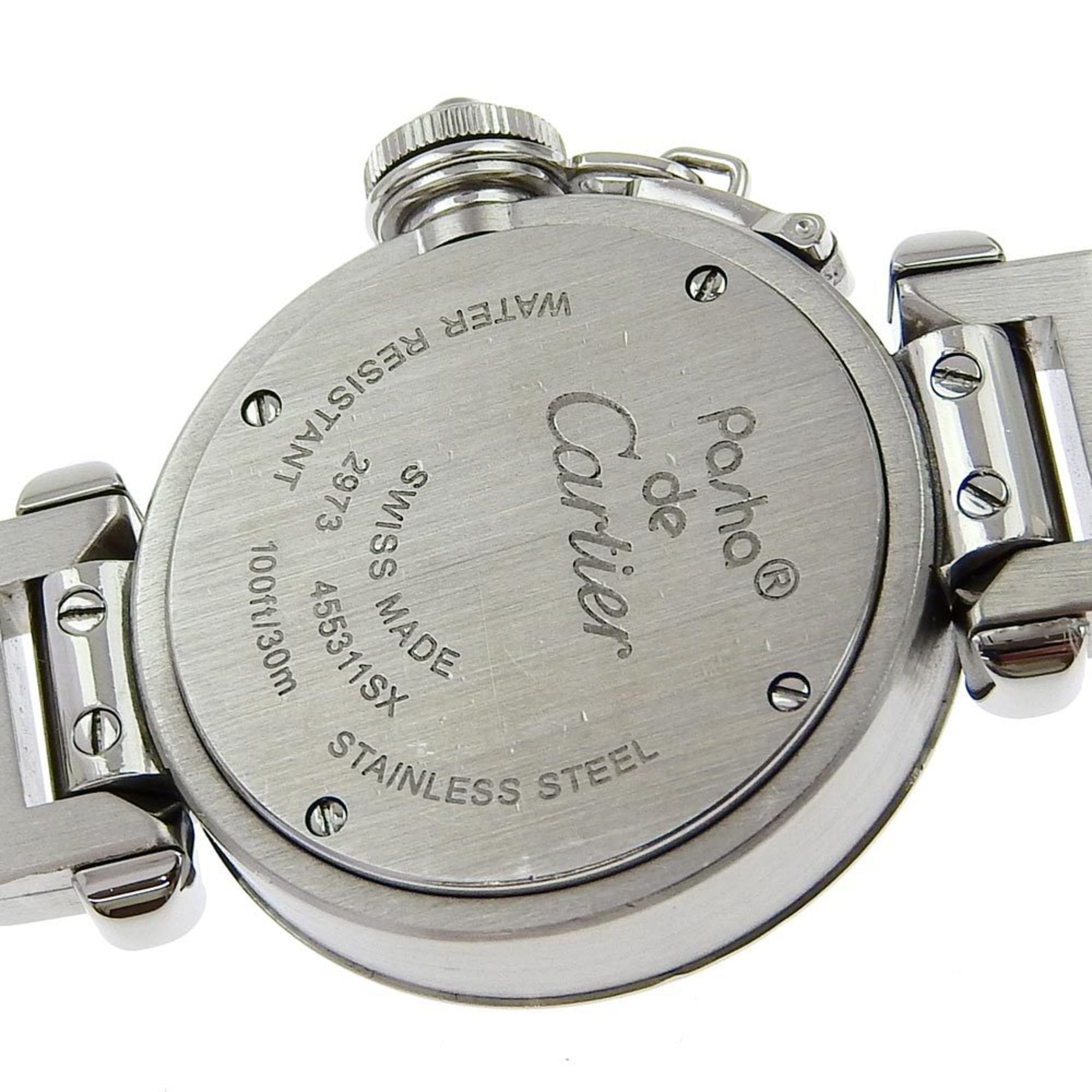 Cartier Miss Pacha Watch 2973 W3140007 Stainless Steel Quartz Analog Display Silver Dial Mispacha Ladies