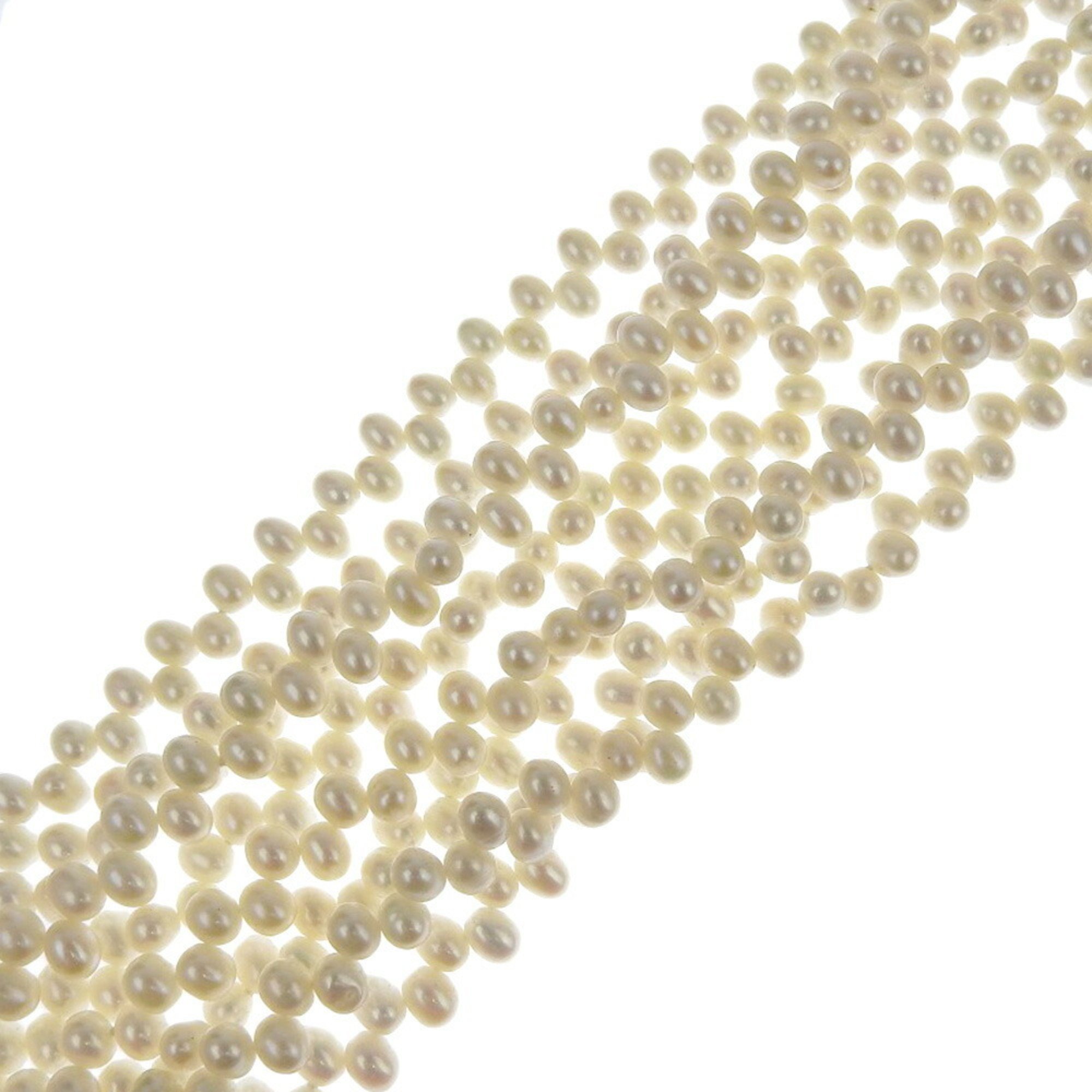 Tiffany & Co. Torsade 8 Row Necklace Paloma Picasso Freshwater Pearl Silver 925 x Women's