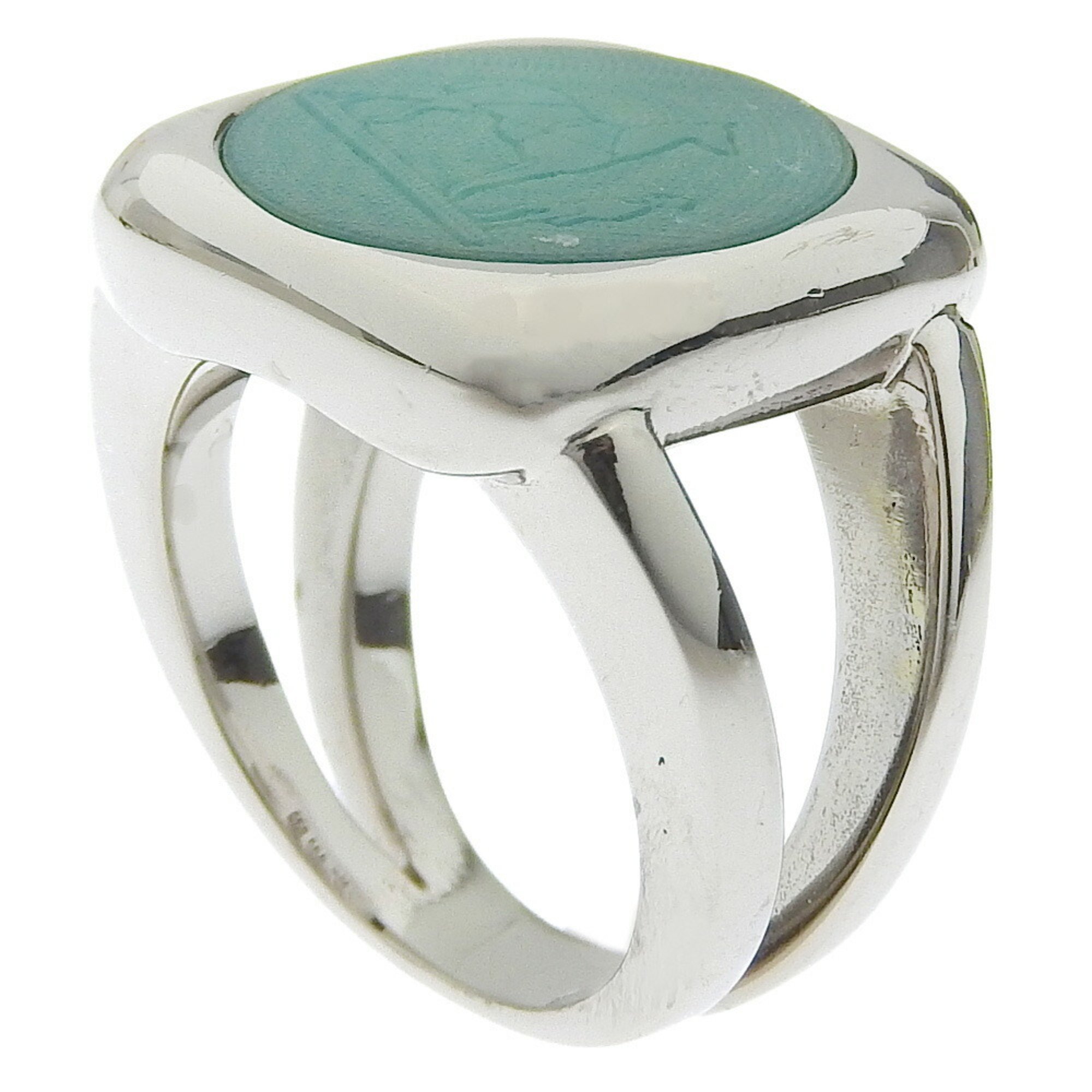 Hermes HERMES Corozo size 10.5 ring, silver, approx. 10.1g for women