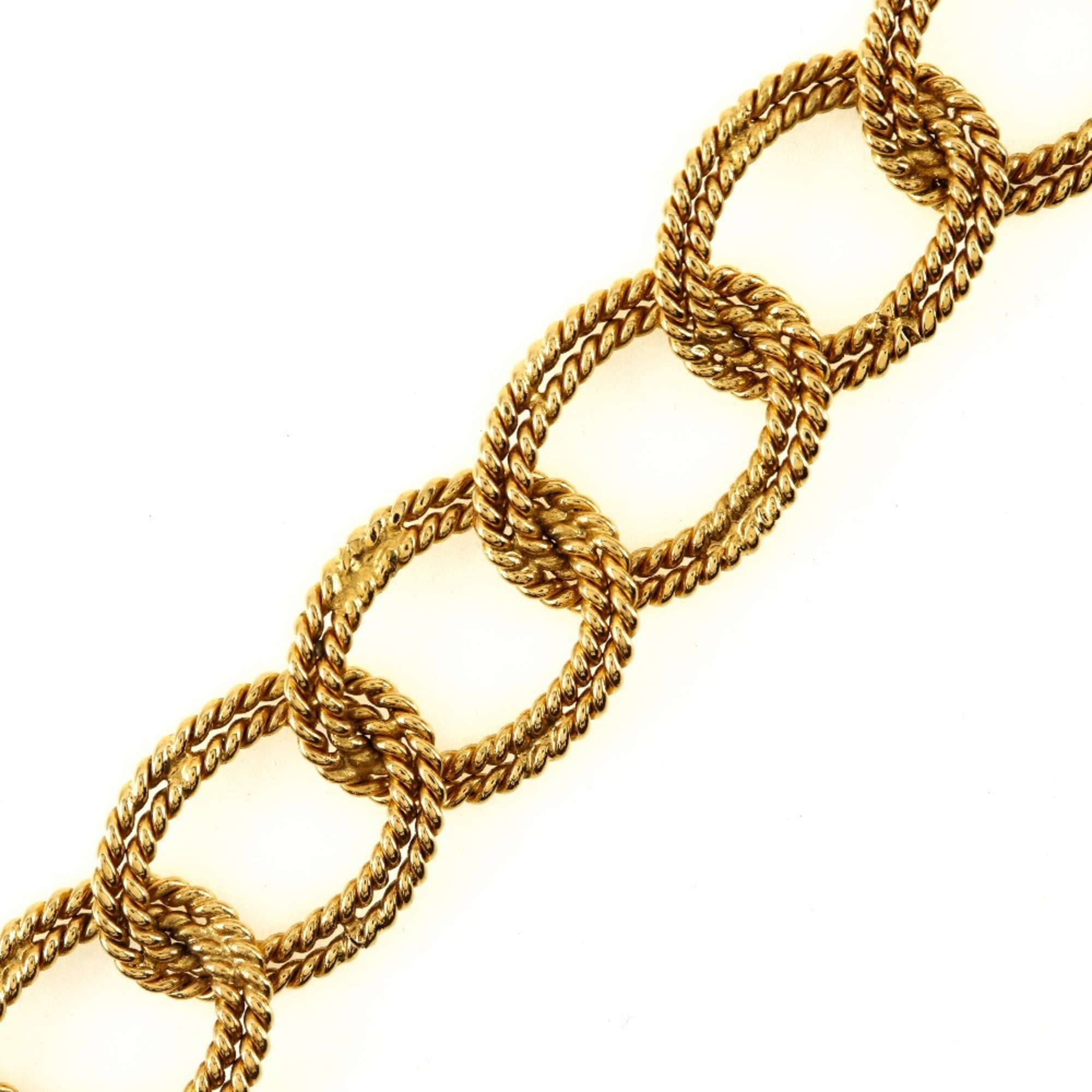 Chanel CHANEL Double Chain Ring Necklace Gold Plated 1991 Size 26 Approx. 116g Women's