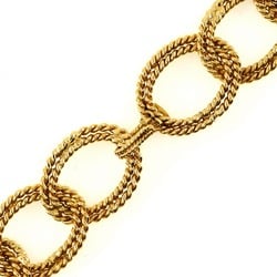 Chanel CHANEL Double Chain Ring Necklace Gold Plated 1991 Size 26 Approx. 116g Women's