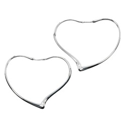 Tiffany TIFFANY&Co. Heart Large Hoop Earrings Silver 925 Approx. 9.4g